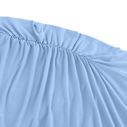 Peauty B Shape Side Ruch Maternity Tank Dress Bodycon Midi Dress - color: Sky Blue, size: X-Large