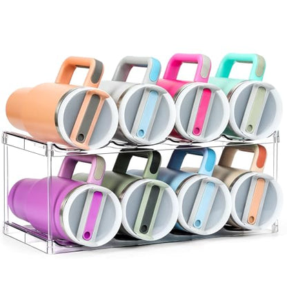 Premium Water Bottle Organizer for Stanley 40OZ & Various Bottles, Tumblers - size: 2 Tier for 8