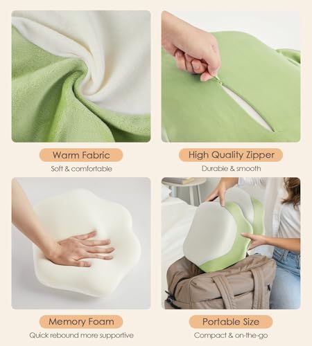 DONAMA Memory Foam Pregnancy Pillow Maternity Wedge Pillow for Side Sleeper - color: Dark Green