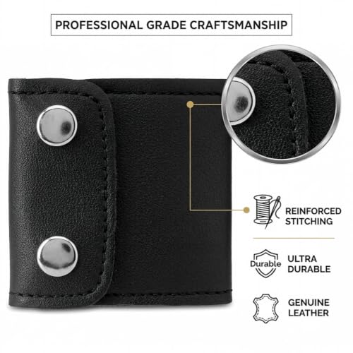 2 Pcs Premium PU Leather Fixing Clips, Black - color: Black