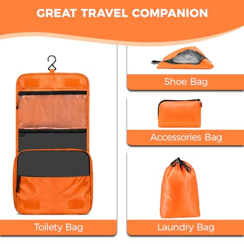 8-Piece Compression Packing Cubes for Travel Carry On, Luggage Organizers - color: Orange-8 Set