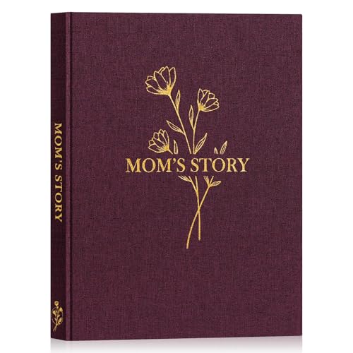 Lanpn Mom Life Story Book Journal with 270+ Prompts, Linen Hardcover Mother Story Guided Journal, Mom Memory Keepsake Book to Fill Out, Mother's Day Birthday Christmas Gift for Mom, Purple - color: Purple