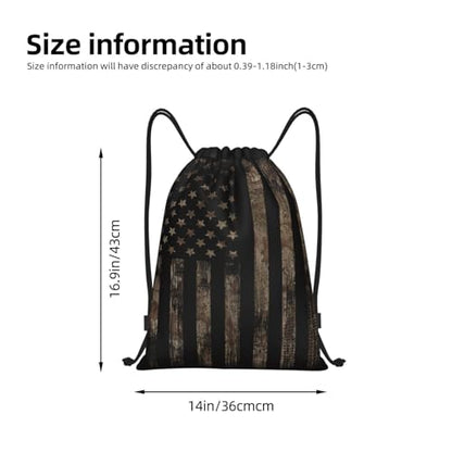 Gianlaima Drawstring Backpack Gym draw string bag For Men Women - color: Black7