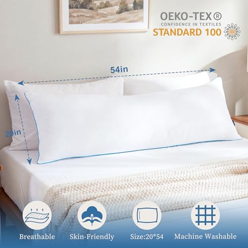 YZ HOME Full Body Pillow Insert -Large Long Bed Pillow for Side Sleeper - color: White New