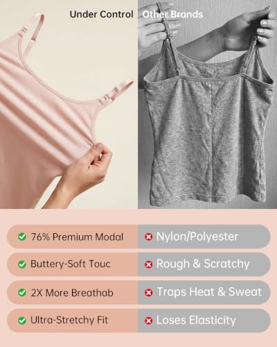 Under Control 3 Pack Maternity Nursing Tops & Tees Breastfeeding Tanks Top Camis with Support Bra - color: Grey/Pink/Black, size: Small