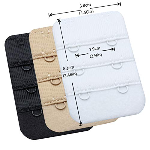 Wingslove Womens Bra Extender Bra Band Breathing room 3pcs-Pack Multi-size - color: 2 Hook 3/4 Inch