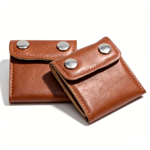 2 Pcs Premium PU Leather Fixing Clips, Brown - color: Coffee Brown