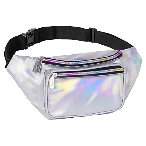 SoJourner Waterproof Holographic Fanny Pack, Silver - color: Holographic - Silver