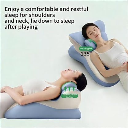 Adjustable Intimacy & Pregnancy Support Pillow - Ergonomic Foam Wedge Cushion for Back Pain, Sitting, Lying, Multi-Position with Removable Washable Cover (Green) - color: Green