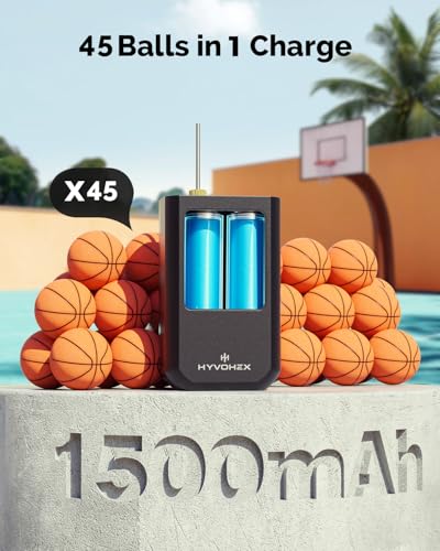 HYVOHEX Mini Electric Ball Pump with Needle for Sports Balls - color: Black