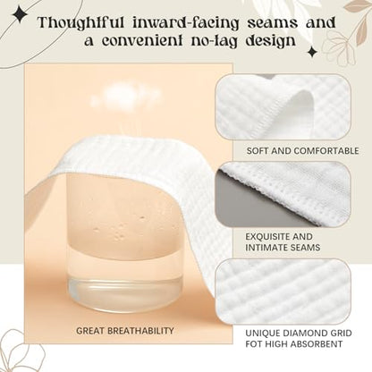 Toulite 10 Pcs 6 Layer Cotton Under Breast Sweat Pads for Women - size: Medium