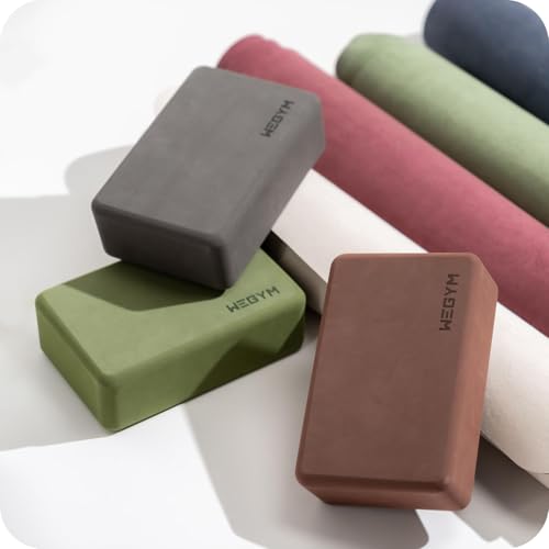 WeGym Yoga Blocks for Yoga and Pilates, 3-Height Stackable Support at Home - color: Lava gray Set