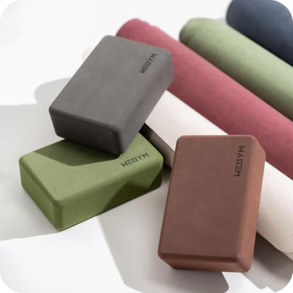 WeGym Yoga Blocks for Yoga and Pilates, 3-Height Stackable Support at Home - color: Lava gray Set