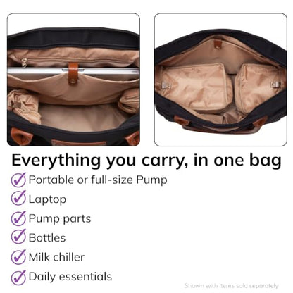 Sarah Wells Abby Breast Pump Tote (Black) - color: Black