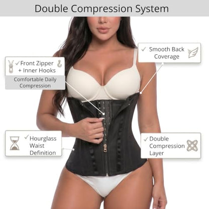 SILUET Women’s Powernet Waist Trainer – High Compression Adjustable Waist Shaper for Sculpting & Support - size: XX-Large