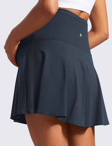 CRZ YOGA Maternity Flowy Tennis Skirts - color: True Navy, size: Large