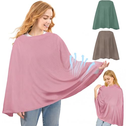 Basumee Nursing Cover for Breastfeeding Breathable Mesh 360 Full Privacy - color: Dusty Rose, size: 1 Pack