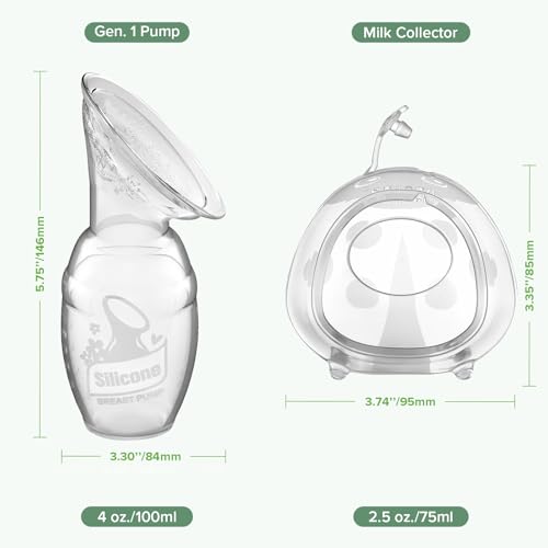 haakaa Manual Breast Pump 4oz/100ml & Ladybug Milk Collector 2.5oz/75ml Set - size: 2 Piece Set