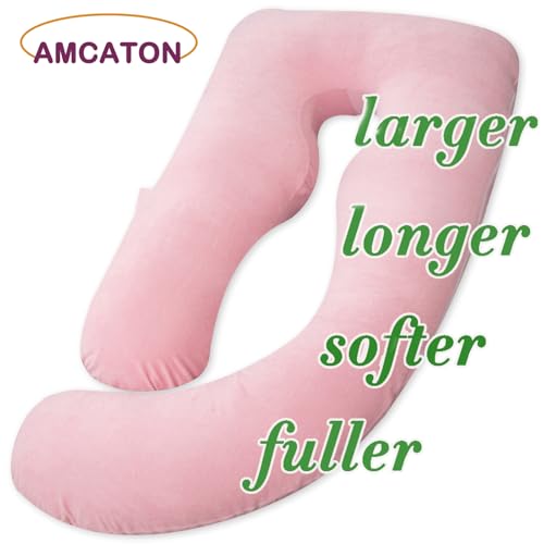 60 Inch Pregnancy Pillows for Sleeping (Pink) - color: Pink