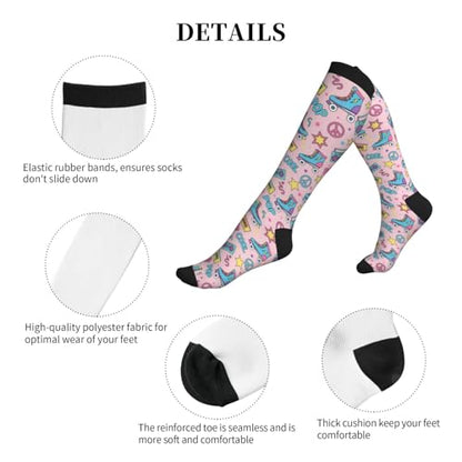 Compression Sock Graduated Knee High Sock for Women Men - color: 25