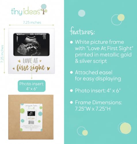 Love at First Sight White Sonogram Keepsake Frame - size: One Size, style: Love at First Sight Frame