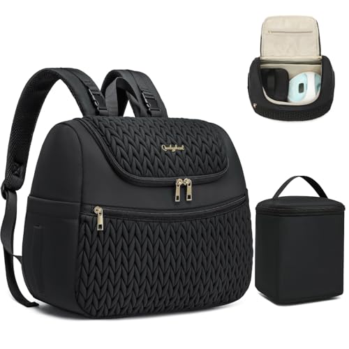 Qualyphant Breast Pump Bag for Spectra S1/S2 & Medela with Insulated Cooler - color: Black