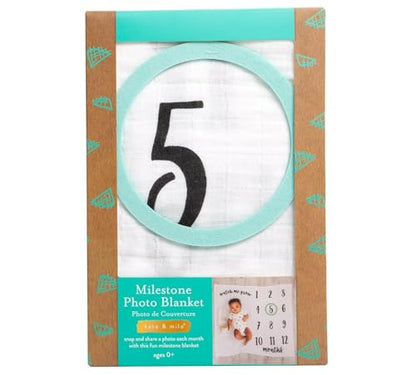 Kate & Milo Monthly Baby Milestone Blanket - color: Milestone Blanket