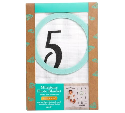 Kate & Milo Monthly Baby Milestone Blanket - color: Milestone Blanket