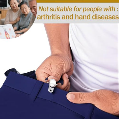 2-Pack Dressing Aid Clips for Pants – Adjustable 26-41 Inches, Metal Clip & Nylon Strap – Independence Tool for Elderly, Disabled, Pregnant Women, Post-Surgery Recovery
