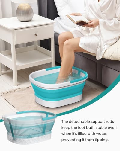 Nekteck Collapsible Foot Soaking Tub Bucket for Foot Bath Soak, Green - color: Green