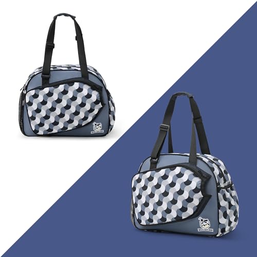 Boulder Bee Pickleball Tote Bag for Women with Paddle Holder - color: Blue wave
