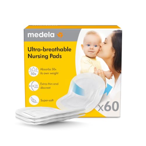 Medela Ultra-Thin Disposable Nursing Pads, Max Absorbency, 60 ct - size: 60ct, style: Ultra-Breathable