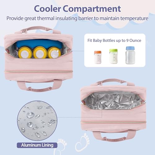 Damero Wearable Breast Pump Bag Compatible with Elvie/Willow/Momcozy - color: Pink
