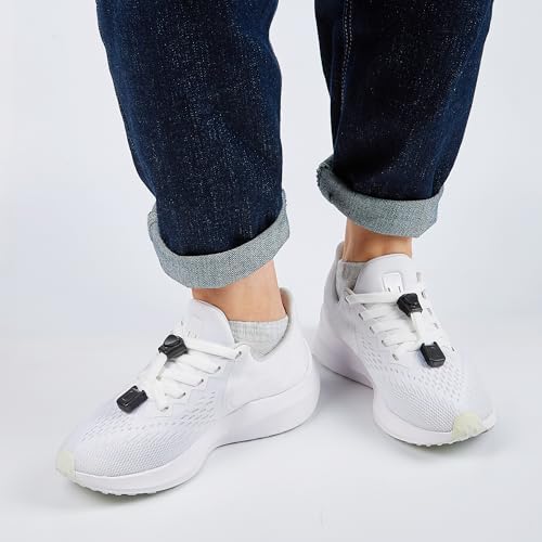 anan520 Tieless Elastic Shoe Laces - No Tie Shoelaces System with Elastic Laces - color: 1white