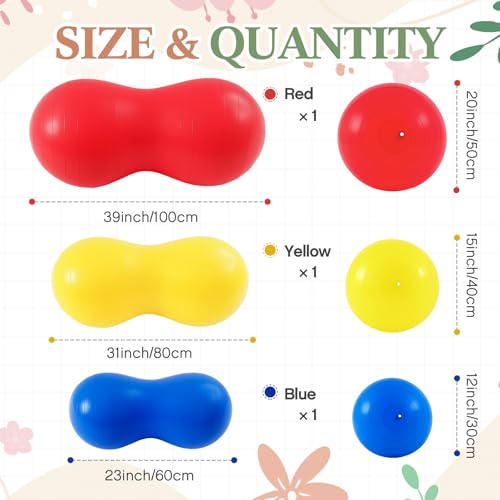Jexine Peanut Ball for Kids Therapy Pregnancy - color: Rainbow Color