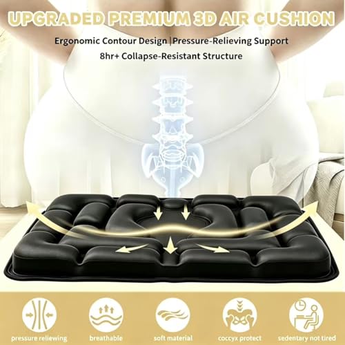 Inflatable Travel Cushion, Airplane Seat Cushion for Long Flights