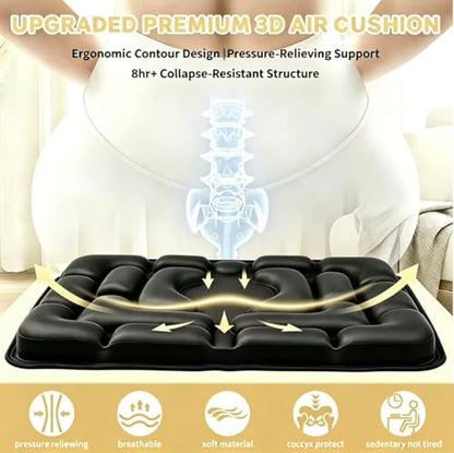 Inflatable Travel Cushion, Airplane Seat Cushion for Long Flights