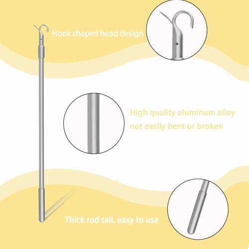 Draw Rod for Cordless Roller Shade Blinds 13"-24" Length Adjustable Drapery Pull Rod for Window Shades Zebra Easy-Grip Design Up and Down Easy to Pull - size: 0.4"W x 13"H