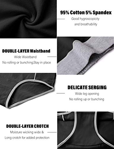 POKARLA Womens Cotton Underwear High Waist Full Coverage Briefs Soft Breathable Postpartum Panties Stretch Underpants - color: Black-5pack, size: 6X-Large
