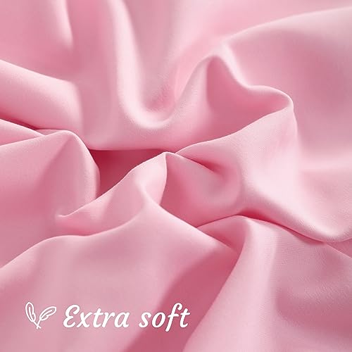 NTBAY Queen Microfiber Pillowcases, Set of 2, Pink - color: Pink, size: Queen (20"x30")