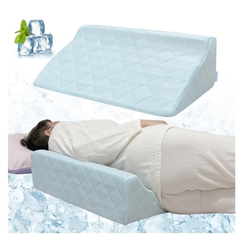NEPPT Wedge Pillow for Seniors Side Sleeping Post Surgery Wedge Bedsore Pressure Relief Incline Pillow Patient Turning Wedges for Bed Positioning Adults Triangle Pillows for Back Support (Cooling) - color: Cooling