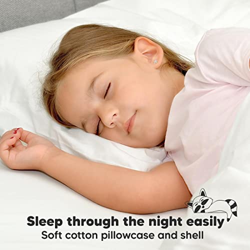 Toddler Pillow with Pillowcase, 13x18 My Little Dreamy Pillow (Soft White) - color: Soft White