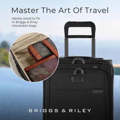 Briggs & Riley Travel Essentials Check In Compression Packing Cube Set - color: Orange, size: Checked