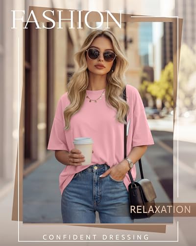 4 Pack Nursing Breastfeeding Shirts - color: Pink, Sky Blue, White, Black, size: Medium