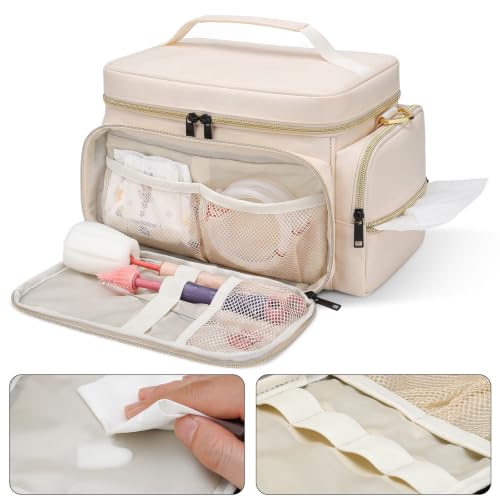 GDNasist Breast Pump Bag Compatible with Spectra S1 and S2, Pumping Bag - color: Beige