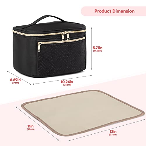 Fasrom Wearable Breast Pump Bag, Portable Pump Carrying Case for Moms - color: Black