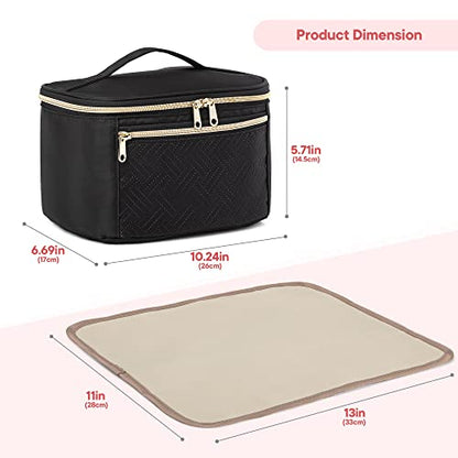 Fasrom Wearable Breast Pump Bag, Portable Pump Carrying Case for Moms - color: Black