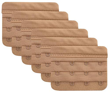 Tamlien Bra Extender 2 Hook/3 Hook/4 Hook/5 Hook, Soft and Comfortable Bra Extension - color: Bra Extender 4 Hooks-skin Color-6