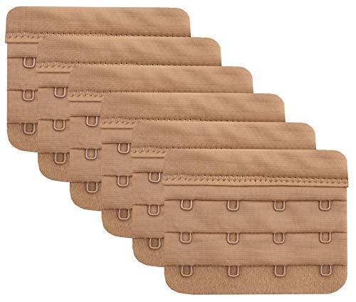 Tamlien Bra Extender 2 Hook/3 Hook/4 Hook/5 Hook, Soft and Comfortable Bra Extension - color: Bra Extender 4 Hooks-skin Color-6