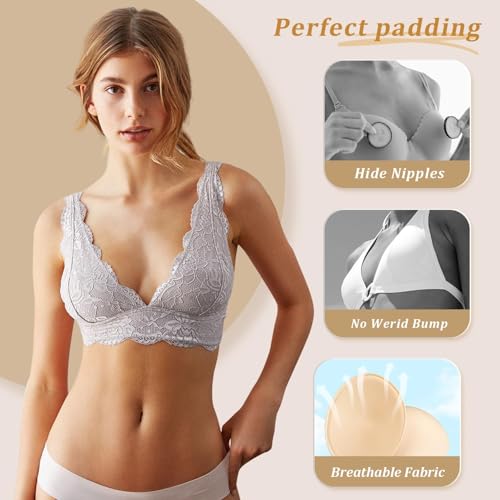 URSMART Round Bra Inserts Pads, Removable and Washable Bra Cups Inserts for Bikinis Top Swimsuit Sport Bra - color: A/B Beige White Black